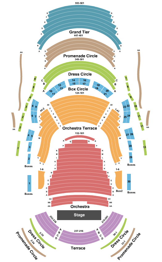 Segerstrom Center For The Arts - Renee and Henry Segerstrom Concert Hall Map