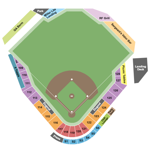 Segra Stadium Seating Chart: Baseball