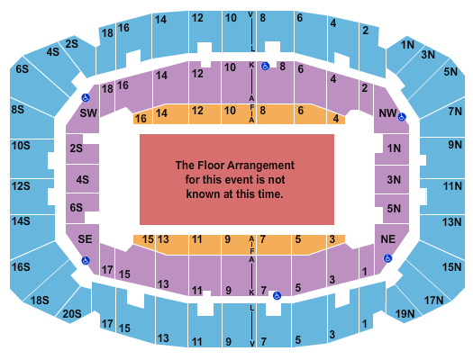 Selland Arena at Fresno Convention Center Seating Chart: Generic Floor
