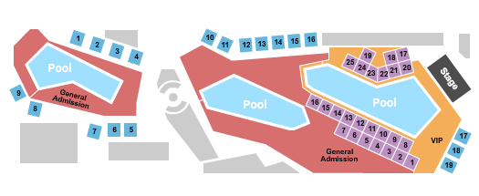 Seminole Hard Rock Tampa Event Center Seating Chart: Pool