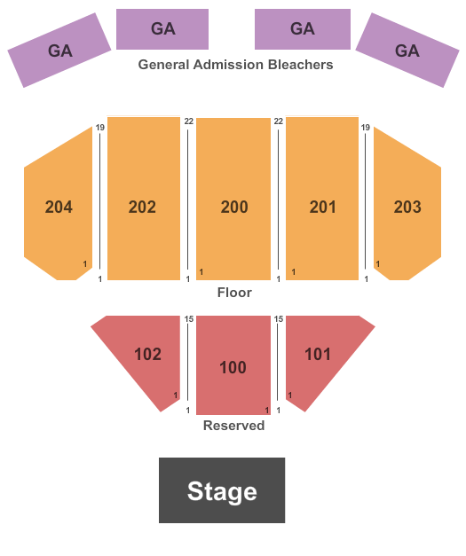 Seneca Allegany Events Center At Seneca Allegany Resort & Casino Seating Chart: Outdoor Endstage