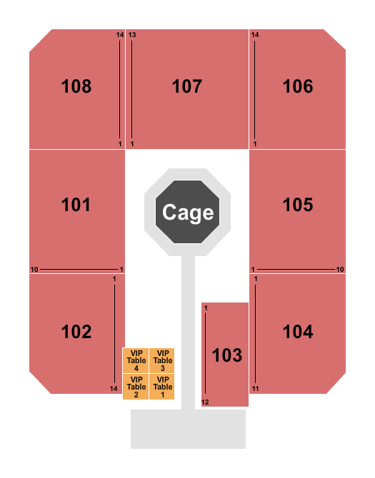 Seneca Allegany Events Center At Seneca Allegany Resort & Casino Seating Chart: Boxing