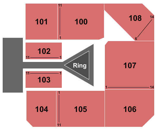 Seneca Niagara Events Center At Seneca Niagara Resort & Casino Seating Chart: MMA 2