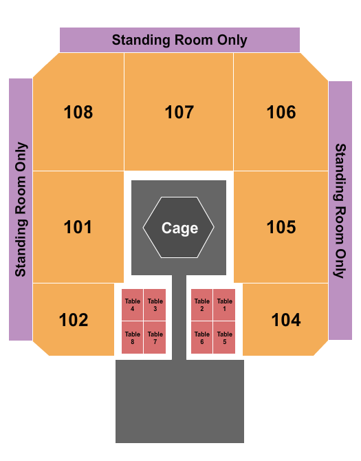 Seneca Niagara Events Center At Seneca Niagara Resort & Casino Seating Chart: MMA