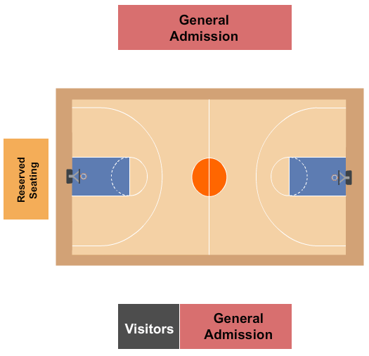 Sharp Gym Seating Chart: Basketball