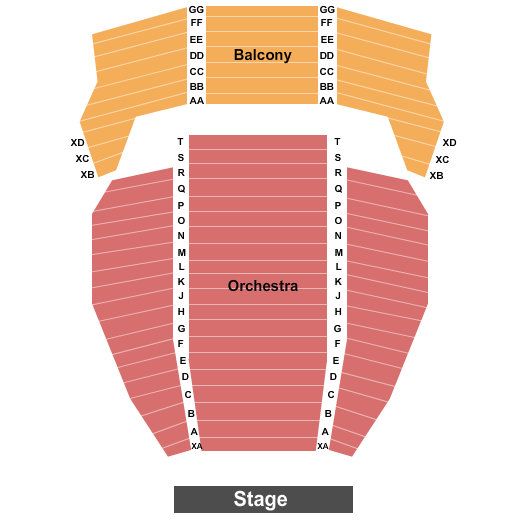 Shaw Festival Theatre Seating Chart: End Stage