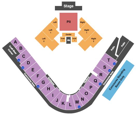 Blue Cross Park Seating Chart: Concert
