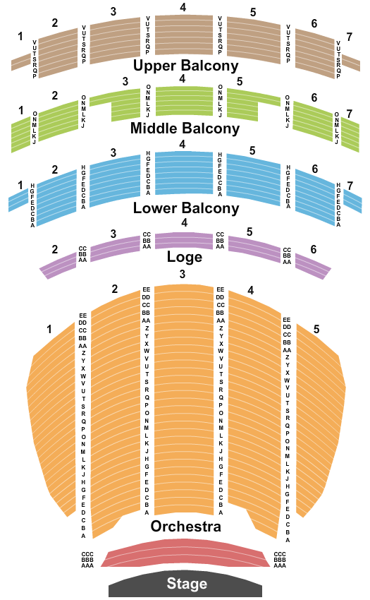 Sheas Performing Arts Center Seating Chart: Endstage Pit