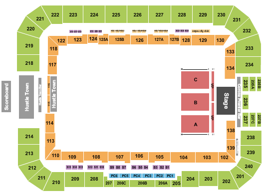 Shell Energy Stadium Seating Chart: Concert A-C