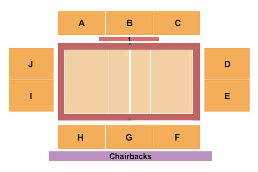 Shelton Gym Seating Chart: Volleyball