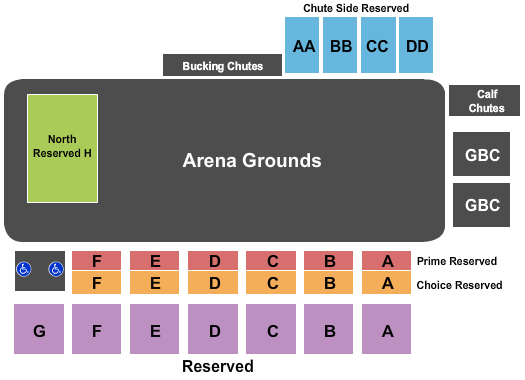 Sheridan County Fairgrounds Seating Chart: Rodeo