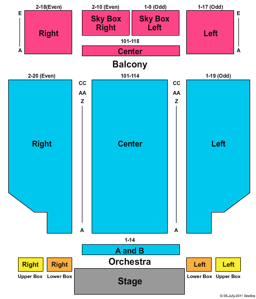 Sherman Theater Seating Chart