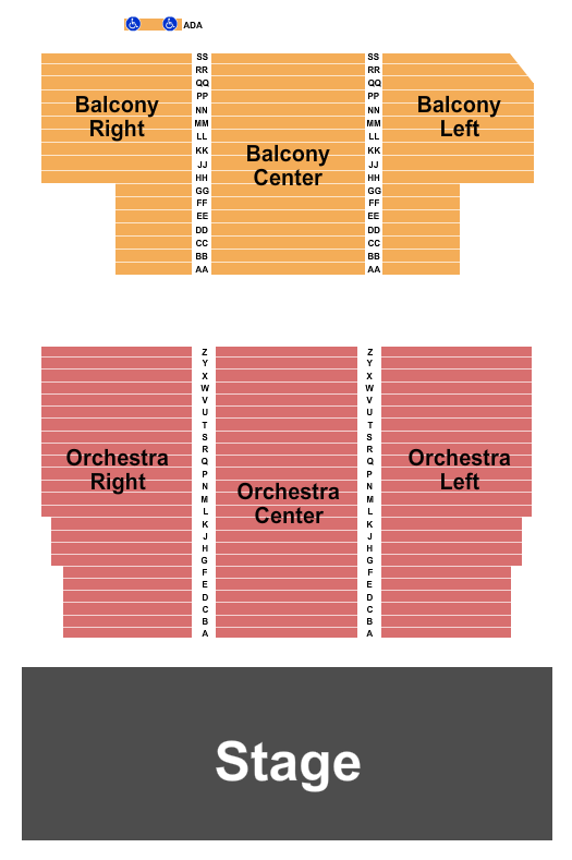 Sherwood Hall Seating Chart: Endstage