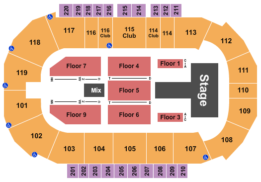 Showare Center Seating Chart: Badshah