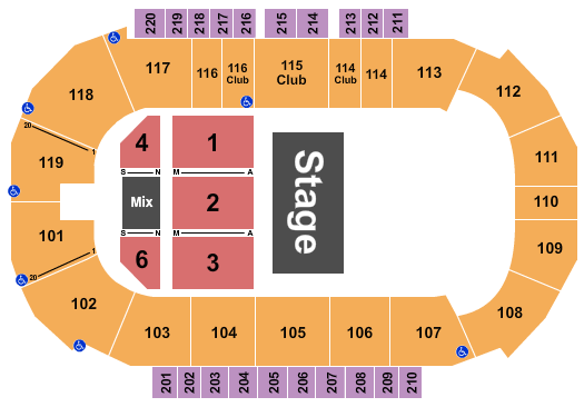 Showare Center Seating Chart: Half House
