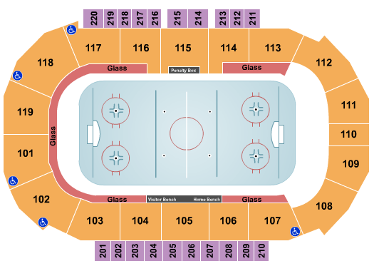 Showare Center Seating Chart: Hockey