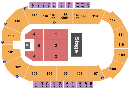 Showare Center Seating Chart: Marca Registrada