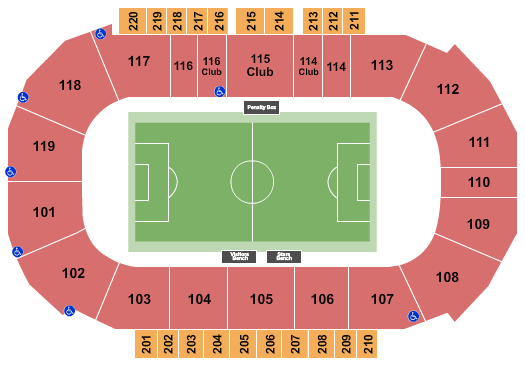 Showare Center Seating Chart: Soccer 2