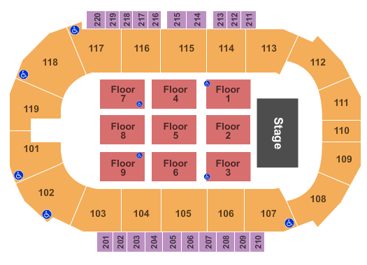 Showare Center Seating Chart Seat Numbers