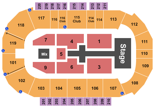 Showare Center Seating Chart: TobyMac