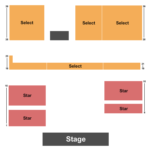 Shooting Star Casino Hotel & Event Center Seating Chart: Endstage 3
