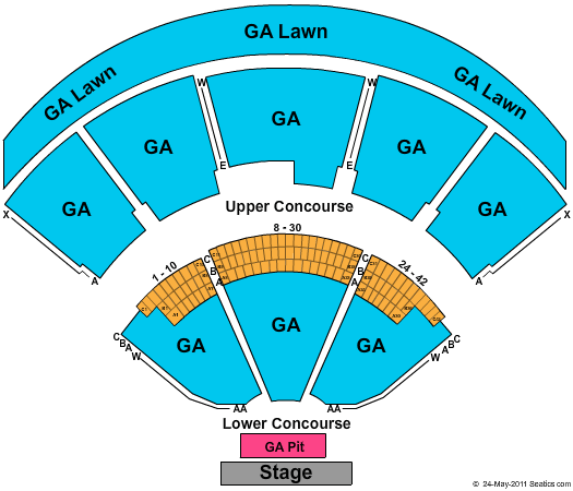 Shoreline Amphitheatre Seating Chart
