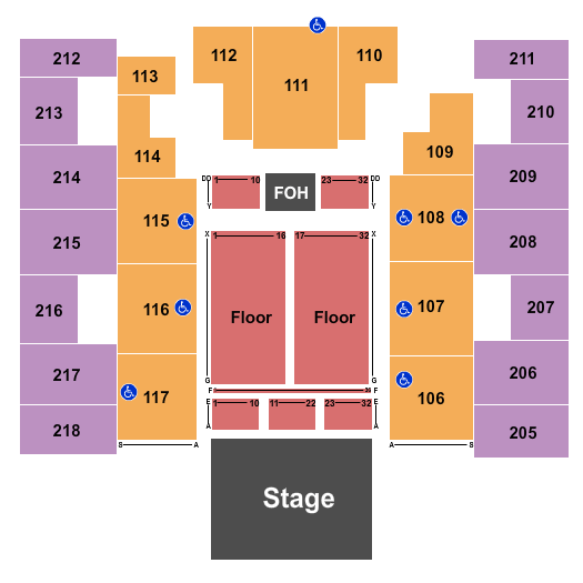 Show Me Center Seating Chart: Chicago - The Band