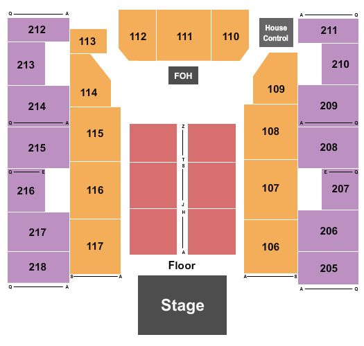 Show Me Center Seating Chart: Endstage 2