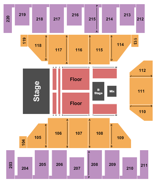 Show Me Center Seating Chart: Third Day