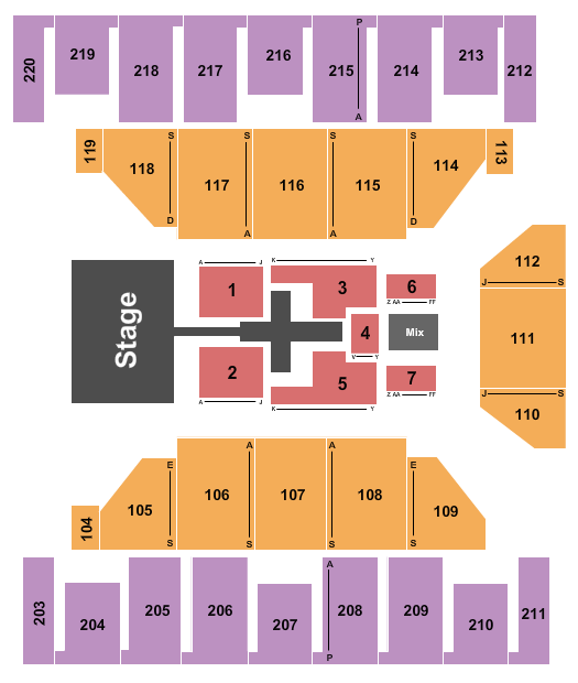 Show Me Center Seating Chart: TobyMac