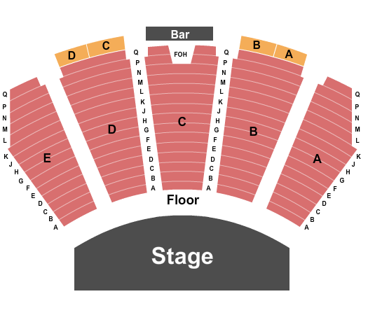 Orleans Showroom at The Orleans Hotel Seating Chart: Endstage 2