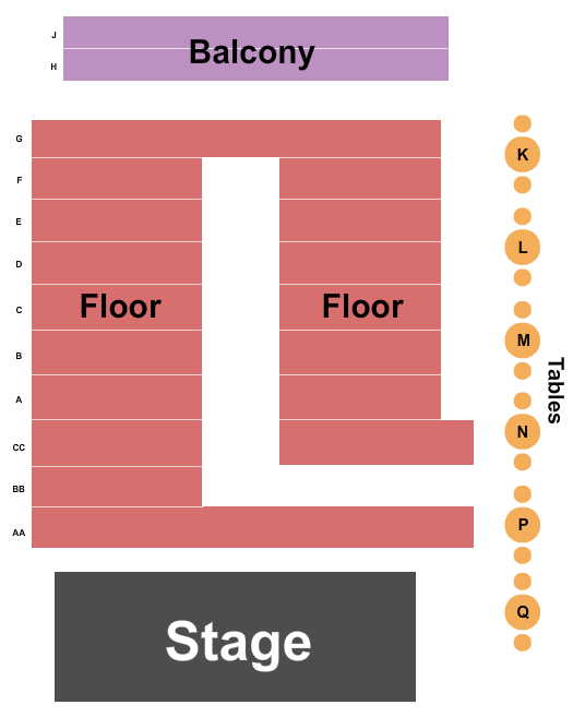 Showroom At The Colonial Performing Arts Center Seating Chart
