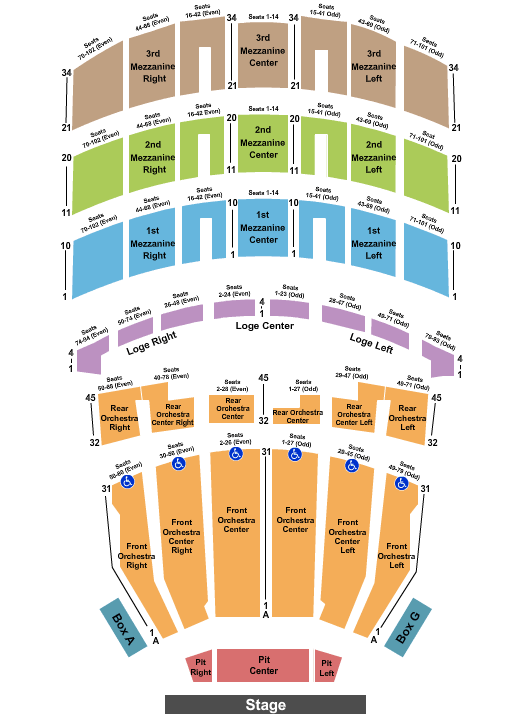 Shrine Auditorium - Los Angeles Seating Chart: Endstage 2
