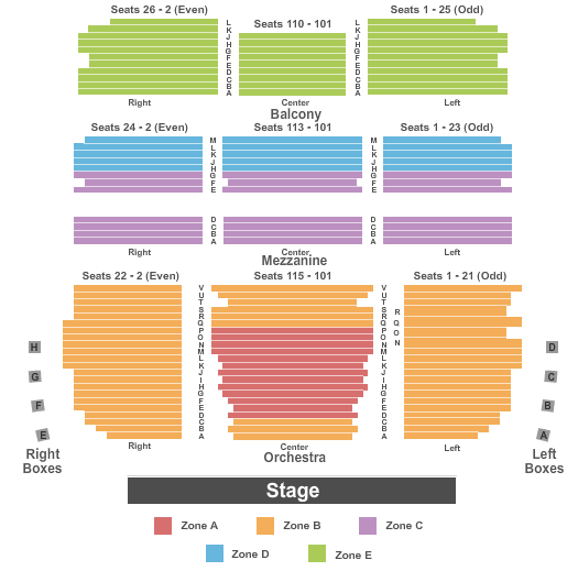 Shubert Theater Virtual Seating Chart