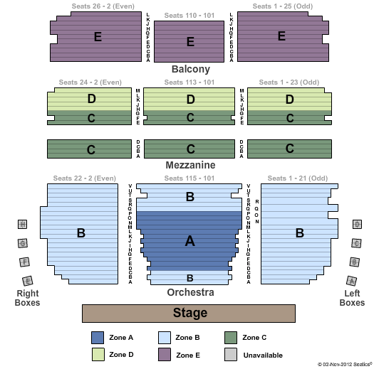 Shubert Theatre Seating Chart