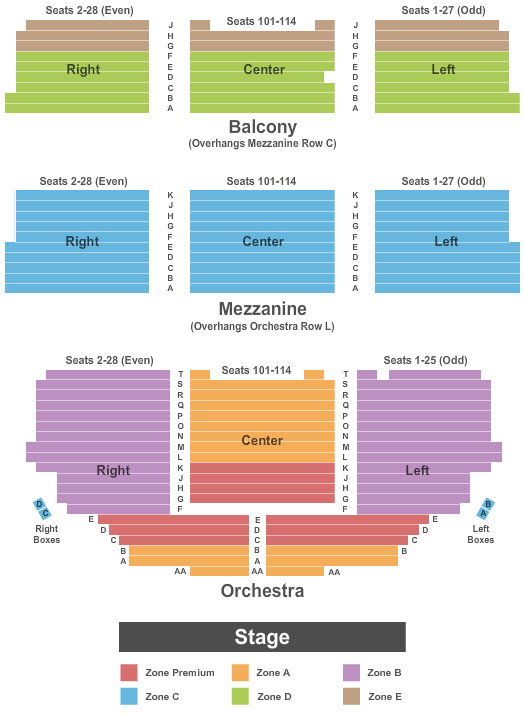 Shubert Theatre Seating Chart