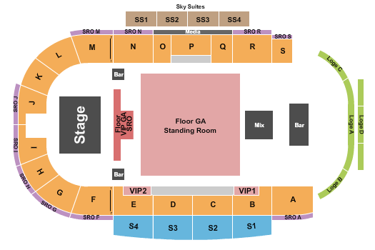 Silent Ice Center Seating Chart: Endstage GA