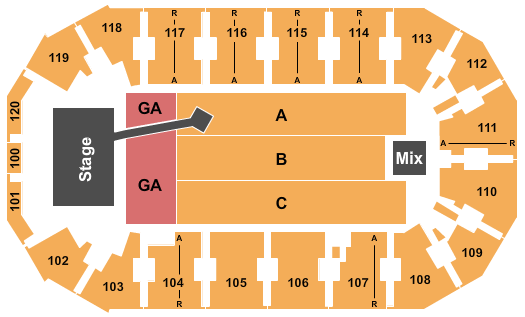 Cable Dahmer Arena Map