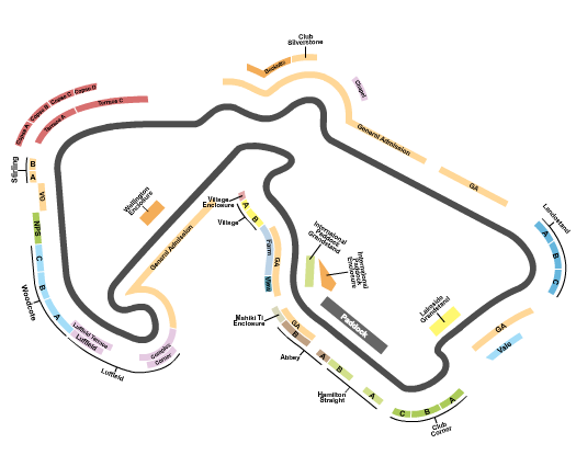 Silverstone Circuit Seating Chart: Racing