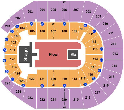 Simmons Bank Arena Seating Chart: Bryan Adams