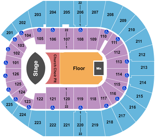 Simmons Bank Arena Seating Chart: Eric Church