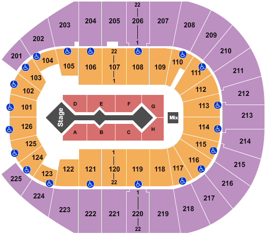 Simmons Bank Arena Seating Chart: For King and Country