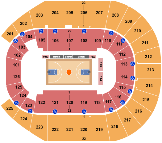 Simmons Bank Arena Seating Chart: Basketball - Globetrotters