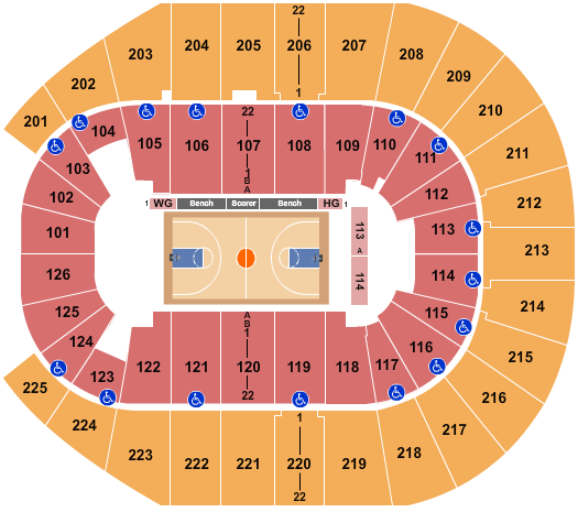 Simmons Bank Arena Seating Chart: Basketball - Globetrotters