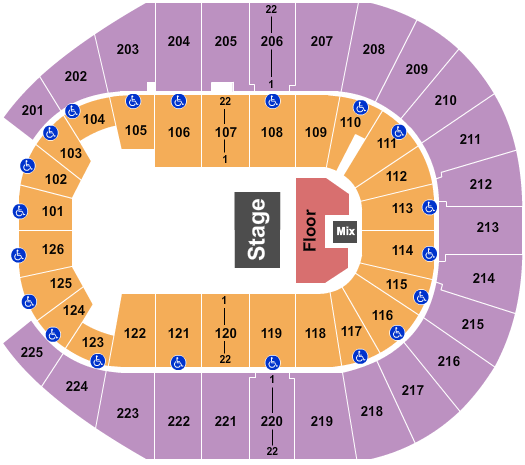 Simmons Bank Arena Seating Chart: Quarter House