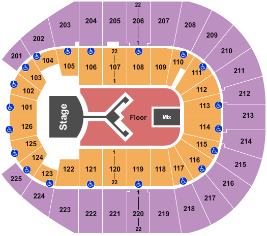 Simmons Bank Arena Seating Chart: Shinedown