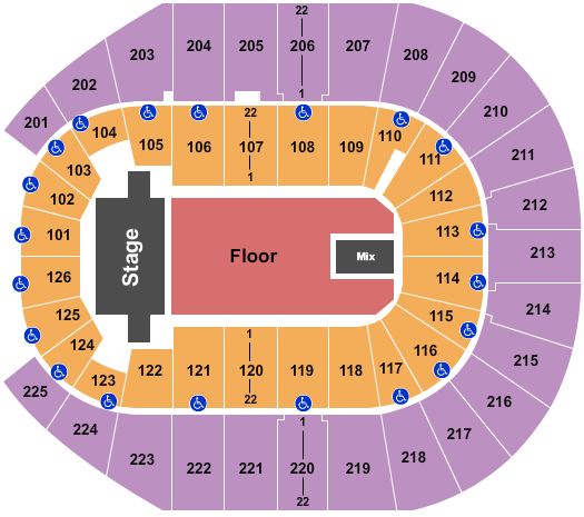 Simmons Bank Arena Seating Chart: TSO