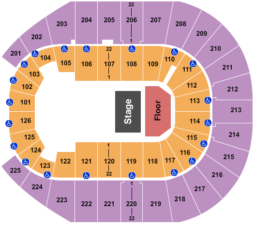 Simmons Bank Arena Seating Chart: Tamia & Joe