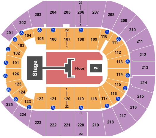 Simmons Bank Arena Seating Chart: TobyMac