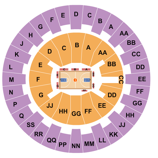 Bankoh Arena at Stan Sheriff Center Seating Chart: Basketball
